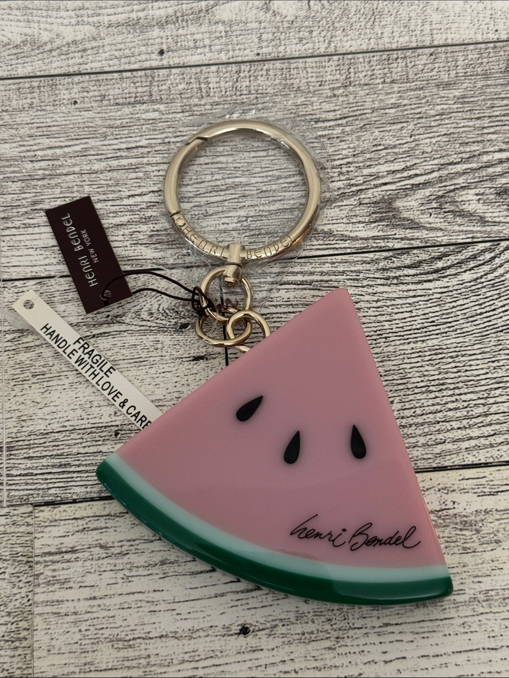 Henri Bendel Watermelon Slice Bag Charm/Keyring NWT